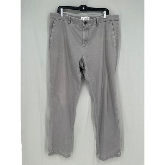 Original Penguin Pants Mens 38x32 Gray Chino Twill Stretch Actual 40x31 - Picture 1 of 8